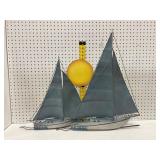 Decorative Metal Sailboat Sculpture