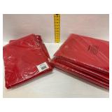 6 New Red Polyester Tablecloths
