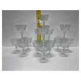 15 Cut Crystal Sherbet Glasses