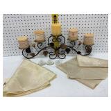 Decorative Candle Set with Cloths