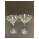 11 Martini Crystal Glasses