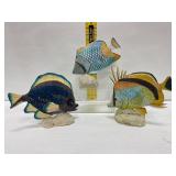 Hand-Painted Wooden Fish Sculptures