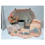 Sea Shell Motif Bathroom Set, 12 Pieces
