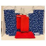 Patriotic Blue Runners and Red Tablecloths