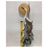 Metal-Crafted Crane Wall Sculpture