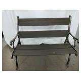 Metal Bench with Composite Wood Seat
