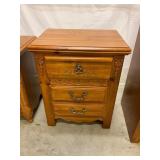 Wooden Two-Drawer Nightstand