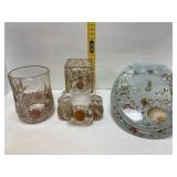 Resin Bathroom Accessory Set with Seashells