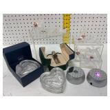 Seiko Watch, Mikasa Boxes, Glass Ornaments
