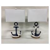 Anchor Table Lamps, 34in Tall