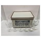 9 Crystal Wine Glasses