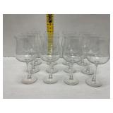12 Crystal Bell-Shaped Wine Glasses