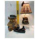 Bear-Themed Figurines and Accent Lamp