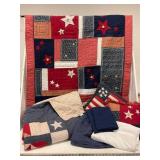 Patriotic King Quilt Bedding Set