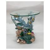 Resin Sea Life Sculptural Accent Table