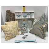 Beach-Themed Decor and Textiles Lot