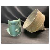 Metal Funnel and Decorative Bookend
