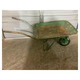 Vintage Metal Wheelbarrow and Pruning Shears