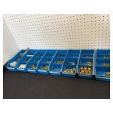 Brass Fittings in Plastic Bins