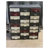 Refinished Vintage Library Card File