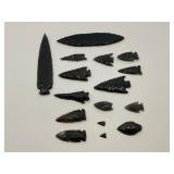 Obsidian Arrowheads and Blades
