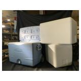 Lg Rubbermaid Cooler w/Wheels & two Sterofoam