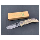 Elk Ridge Folding Knife with Wood Handle