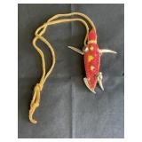 Native American Beaded Leather Fettish