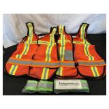 2-Reflective Vests Size Large & Straps