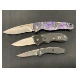 Three Folding Pocket Knives
