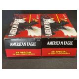 2 NEW American Eagle 38 Special 158 Gr Ammo