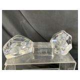 Swedish Crystal Glass Ducks, horses and Chimpanzee