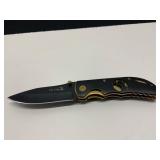 Elk Ridge Folding Knife with Gold Accents