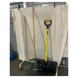 Garden Tools with Yellow Shovel