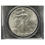2002 American Silver Eagle MS 69 Cased & Graded