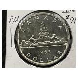 1963 Canadian Silver Dollar