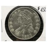 1827 Capped Bust Half Dollar *Square Base*