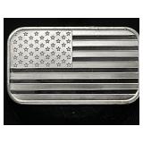 1 Oz. Silver United States Flag