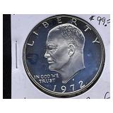 1972-S Eisenhower Proof Silver Dollar Cameo