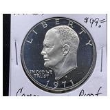 1971-S Eisenhower Proof Silver Dollar Cameo