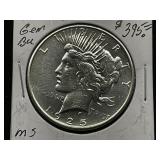 1925-P Peace Silver Dollar