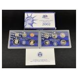 2002 US Mint Proof Set Coins & State Quarters
