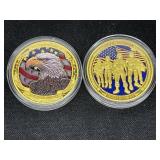 (2)  ï¿½Thank You For Your Serviceï¿½ Commem. Coins