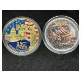 (2) Commemorative U.S.A. 250th Coins