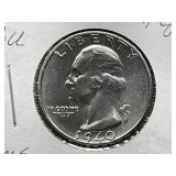 1940-S Silver Washington Quarter