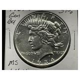 1934-P Peace Silver Dollar