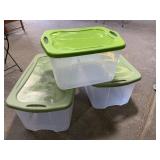 Three Sterilite Totes