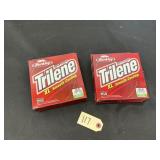 Two spools of Berkley Trilene fishing line