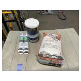 Bag Sanded Grout & Spackling & Two Tubes Silicone