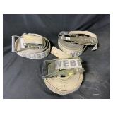 3 Heavy Duty Weber Ratchet Straps